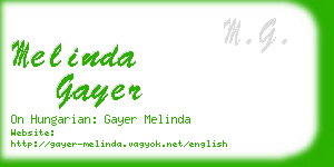 melinda gayer business card